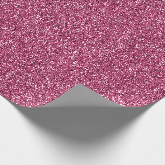 Girly Pink Glitter Cadeaupapier (Hoek)