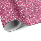 Girly Pink Glitter Cadeaupapier (Rol Hoek)