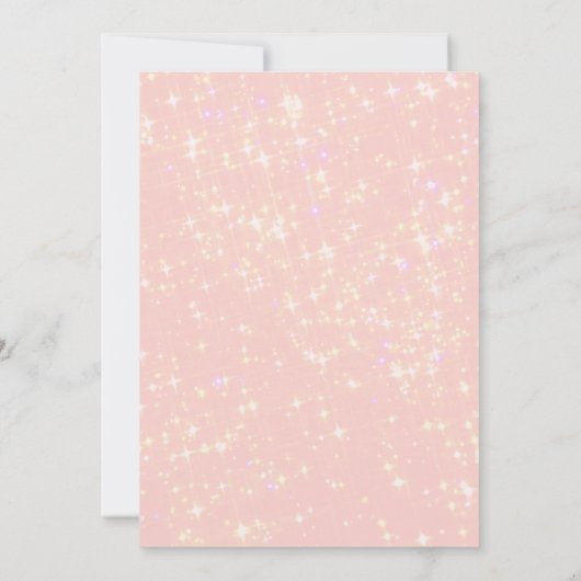 Girly Pink Glitter Champagne Brunch en Bubble Kaart (Achterkant)