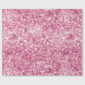 Girly Pink Glitter Confetti Cadeaupapier (Vlak)