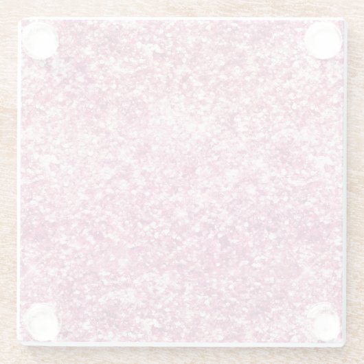 Girly Pink Glitter Confetti Glazen Onderzetter (Achterkant)