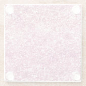 Girly Pink Glitter Confetti Glazen Onderzetter (Achterkant)