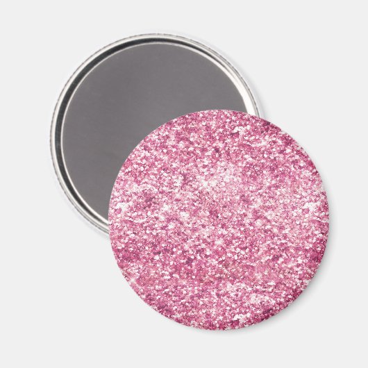 Girly Pink Glitter Confetti Magneet (Voorkant / Achterkant)