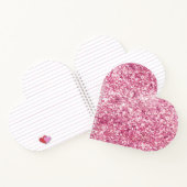 Girly Pink Glitter Confetti Notitieboek (Binnen)