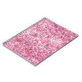 Girly Pink Glitter Confetti Notitieboek (Linkerzijde)