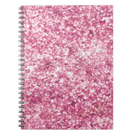 Girly Pink Glitter Confetti Notitieboek