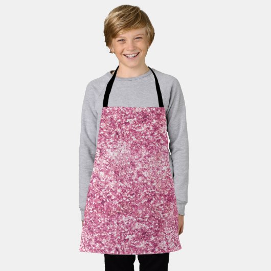 Girly Pink Glitter Confetti Schort (Gedragen)