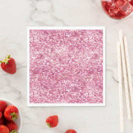 Girly Pink Glitter Confetti Servet