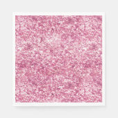 Girly Pink Glitter Confetti Servet (Voorkant)