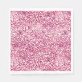 Girly Pink Glitter Confetti Servet