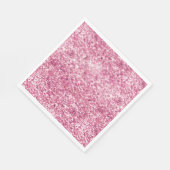 Girly Pink Glitter Confetti Servet (Hoek)