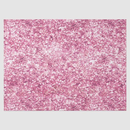 Girly Pink Glitter Confetti Tissuepapier (Voorkant)