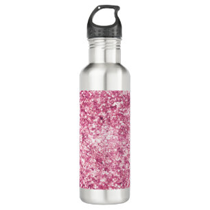 Girly Pink Glitter Confetti Waterfles