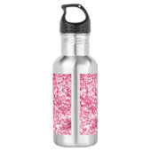 Girly Pink Glitter Confetti Waterfles (Achterkant)