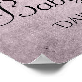 Girly Pink Glitter Drip | Mauve Shimmer Shower Poster (Hoek)