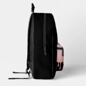 Girly Pink Glitter Drips Monogram School Bedrukte Rugzak (Links)