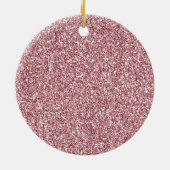 Girly Pink Glitter Eyelashes Keramisch Ornament (Achterkant)