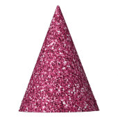 Girly Pink Glitter Feesthoedjes (Voorkant)