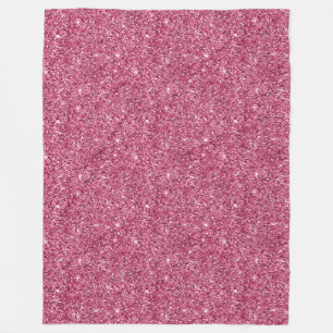 Girly Pink Glitter Fleece Deken