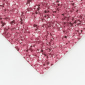 Girly Pink Glitter Fleece Deken (Hoek)