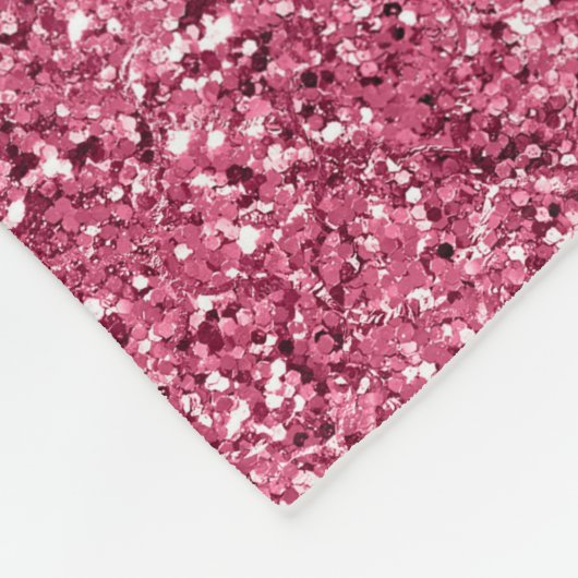 Girly Pink Glitter Fleece Deken (Hoek)