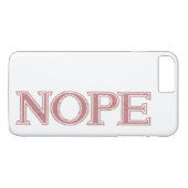 Girly Pink Glitter Funny Sarcastic Nope Block Text Case-Mate iPhone Case (Achterkant (Horizontaal))