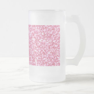 Girly Pink Glitter Gedrukt Matglas Bierpul