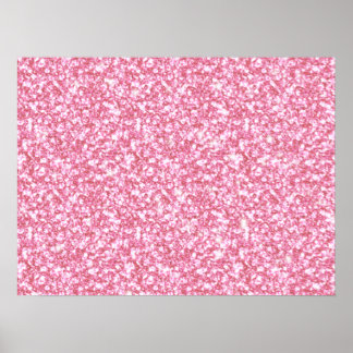 Girly Pink Glitter Gedrukt Poster