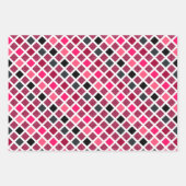 Girly Pink Glitter Geometric Pattern Inpakpapier Vel (Voorkant 2)