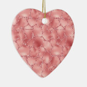 Girly Pink Glitter Giraffe Print Keramisch Ornament (Rechts)