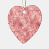 Girly Pink Glitter Giraffe Print Keramisch Ornament (Links)