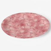 Girly Pink Glitter Giraffe Print Papieren Bordje (Gekanteld)