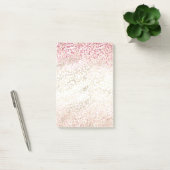 Girly Pink Glitter Glam Gold Luipaard Print Post-it® Notes (Kantoor)