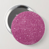 Girly Pink Glitter Glam Ronde Button 4,0 Cm (Voorkant /achterkant)