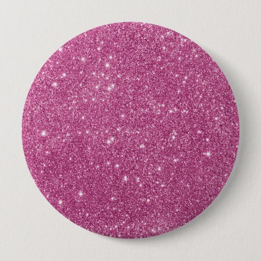 Girly Pink Glitter Glam Ronde Button 4,0 Cm (Voorkant)