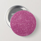 Girly Pink Glitter Glam Ronde Button 7,6 Cm (Voorkant /achterkant)