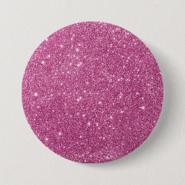 Girly Pink Glitter Glam Ronde Button 7,6 Cm