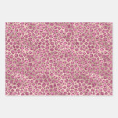 Girly Pink Glitter Glitz Leopard Print Inpakpapier Vel (Voorkant 3)
