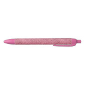 Girly Pink Glitter Glitz Leopard print Zwarte Inkt Pen (Bodem)