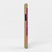 Girly Pink Glitter Golden Monogram Letter M Case-Mate iPhone Case (Achterkant/rechts)