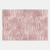 Girly Pink Glitter Inpakpapier Vel (Voorkant 3)