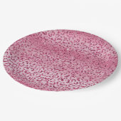 Girly Pink Glitter Leopard Ombre Papieren Bordje (Gekanteld)