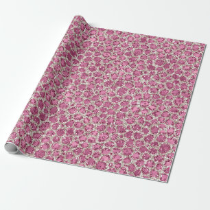 Girly Pink Glitter Leopard Print Cadeaupapier