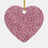 Girly Pink Glitter Leopard Print Keramisch Ornament (Voorkant)