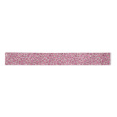Girly Pink Glitter Leopard Print          Satijnen Lint (Voorkant)