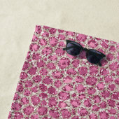 Girly Pink Glitter Leopard Print      Strandlaken (In situ)