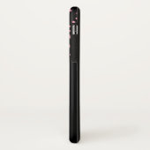 Girly Pink Glitter Lips Monogram Naam Case-Mate iPhone Case (Achterkant/links)