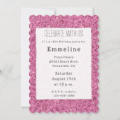 Girly Pink Glitter Luipaard Dierenprint Kaart (Voorkant)