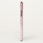 Girly Pink Glitter Marble Fotoscript Naam Case-Mate iPhone Case (Achterkant / rechts)