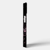 Girly Pink Glitter Monogram Naam Case-Mate iPhone Case (Achterkant / Rechts)